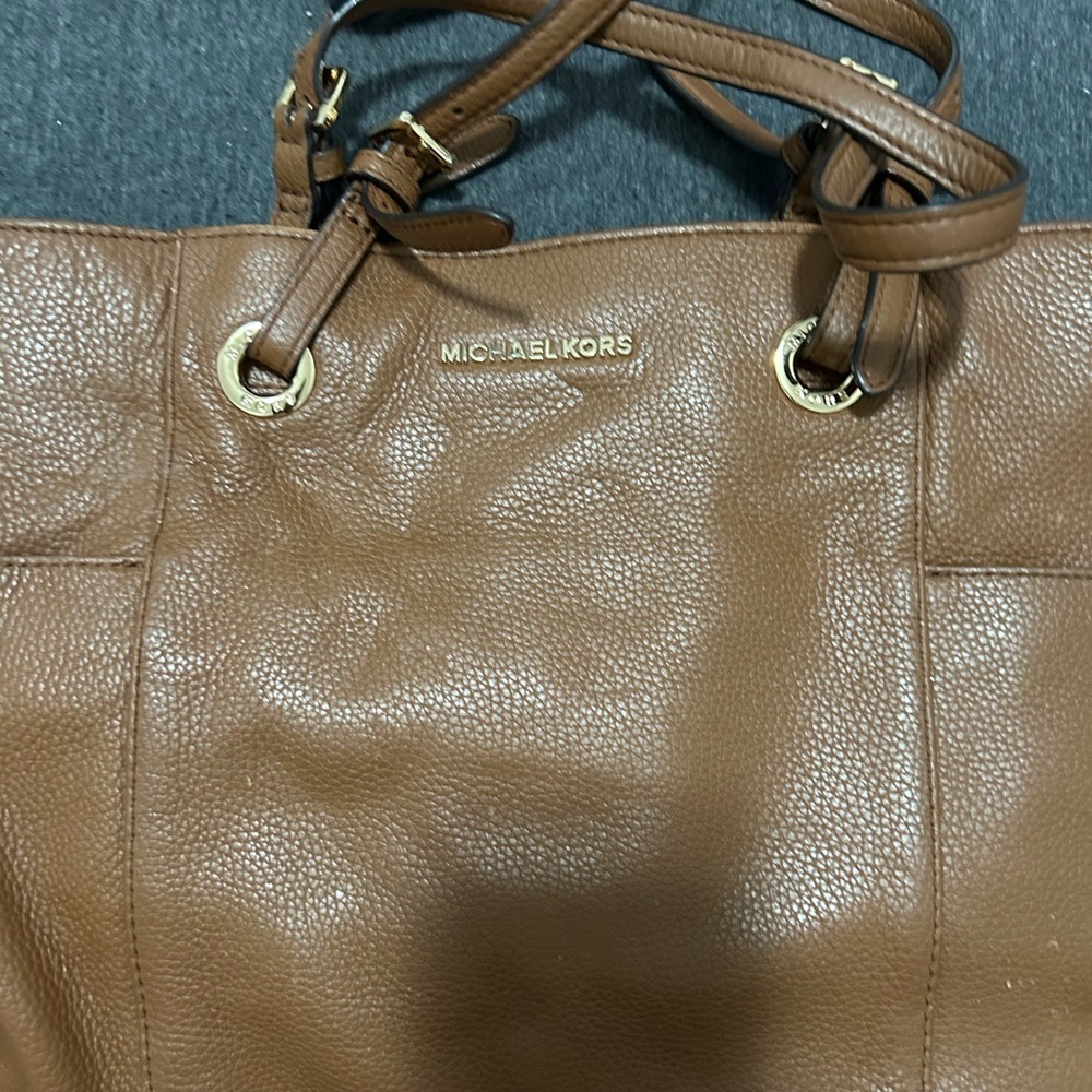 Michael Kors Brown Leather Tote Bag